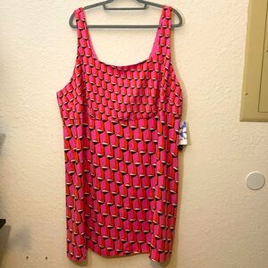 NWT Diane Von Furstenberg sleeveless 90s shift dress 26W